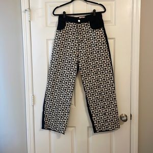 Lisa Says Gah Black and White Straight Leg Pants